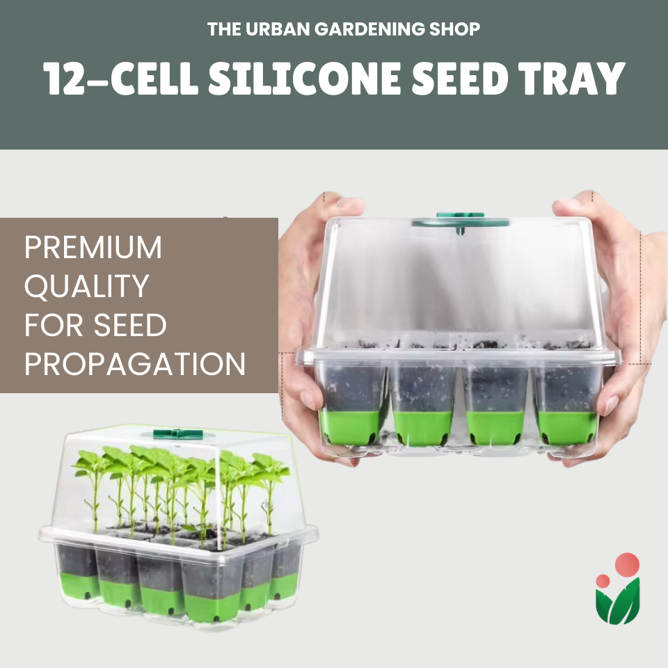12-cell Premium Silicon Seed Starter Tray – Urban Gardening Mom