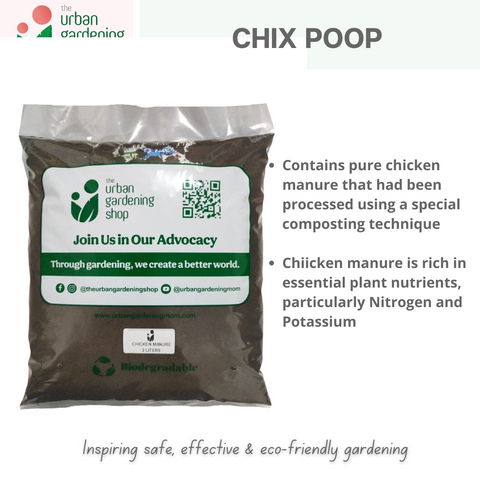 CHIX POOP   - All-Natural and Processed Soil Conditioner and Plant Food made from Chicken Manure