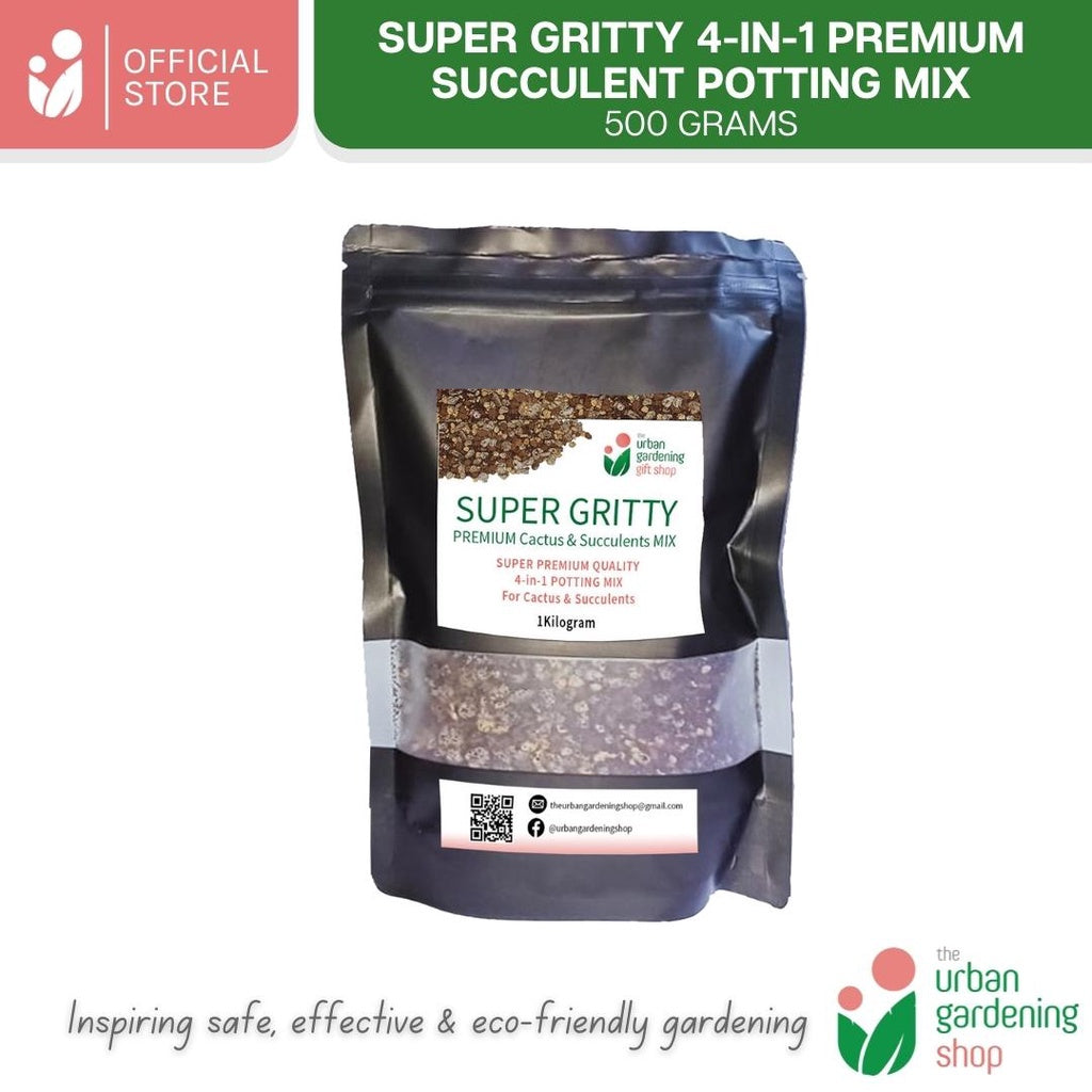 SUPER GRITTY PREMIUM 4-in-1 CACTUS & SUCCULENTS POTTING MIX - High Quality Blend with Akadama, Kanuma Vermicast and Pumice