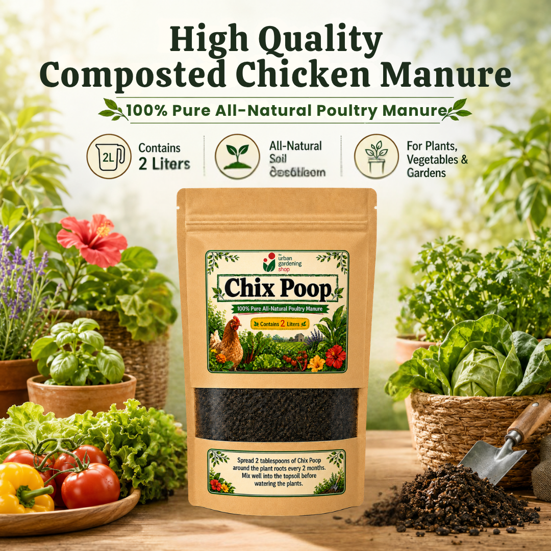 Chix Poop - Composted Chicken Manure 2L| Soil Amendment| Organic Plant Booster | Home Gardening Safe