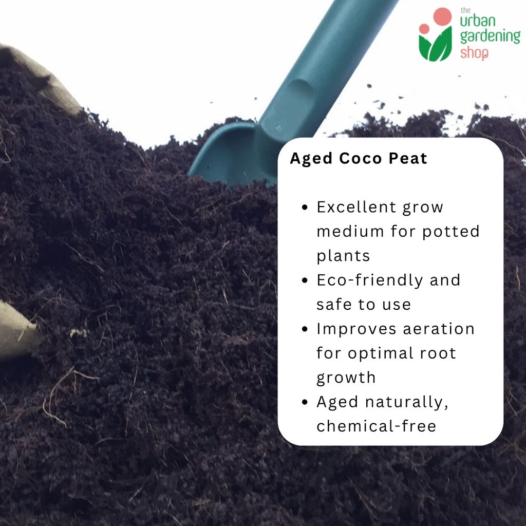 Aged Composted Coco Peat - Soil Substitute for Potted Plants