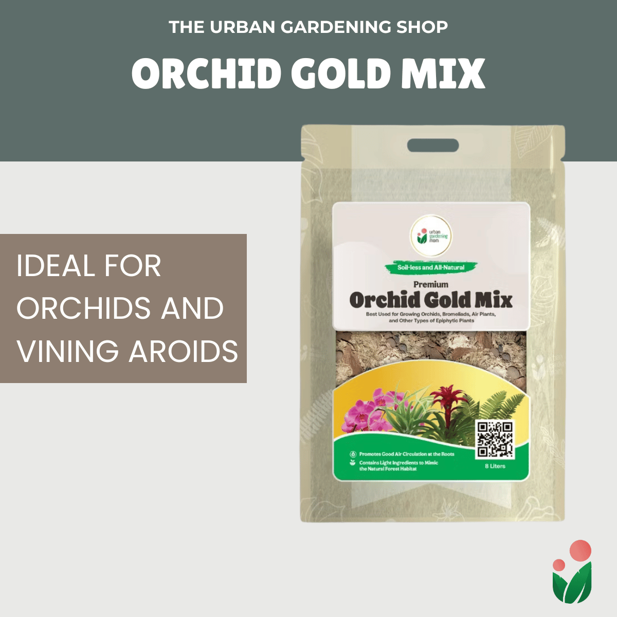 bromeliad potting soil mix 8-Liter Orchid Gold Mix