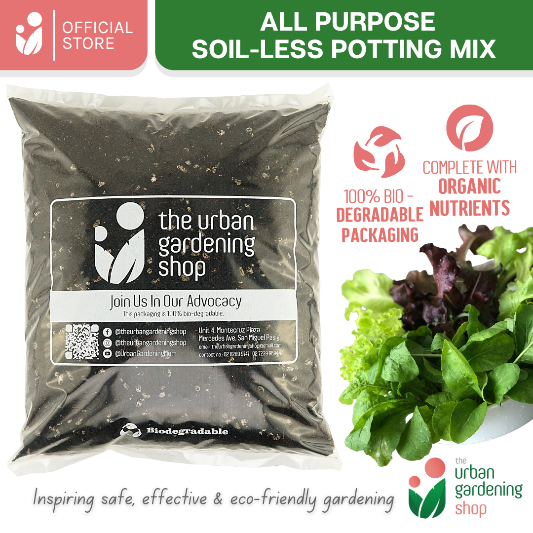 8-liter SOIL-LESS POTTING MIX FOR ALL PURPOSE Soil-less Potting Mix (Better than Loam Soil) Plus Choice of Rabbit Manure, Chicken Manure or Worm Castings