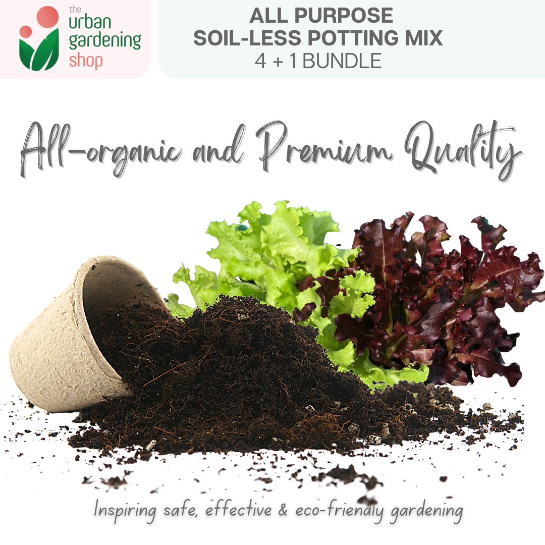 8-liter SOIL-LESS POTTING MIX FOR ALL PURPOSE Soil-less Potting Mix (Better than Loam Soil) Plus Choice of Rabbit Manure, Chicken Manure or Worm Castings
