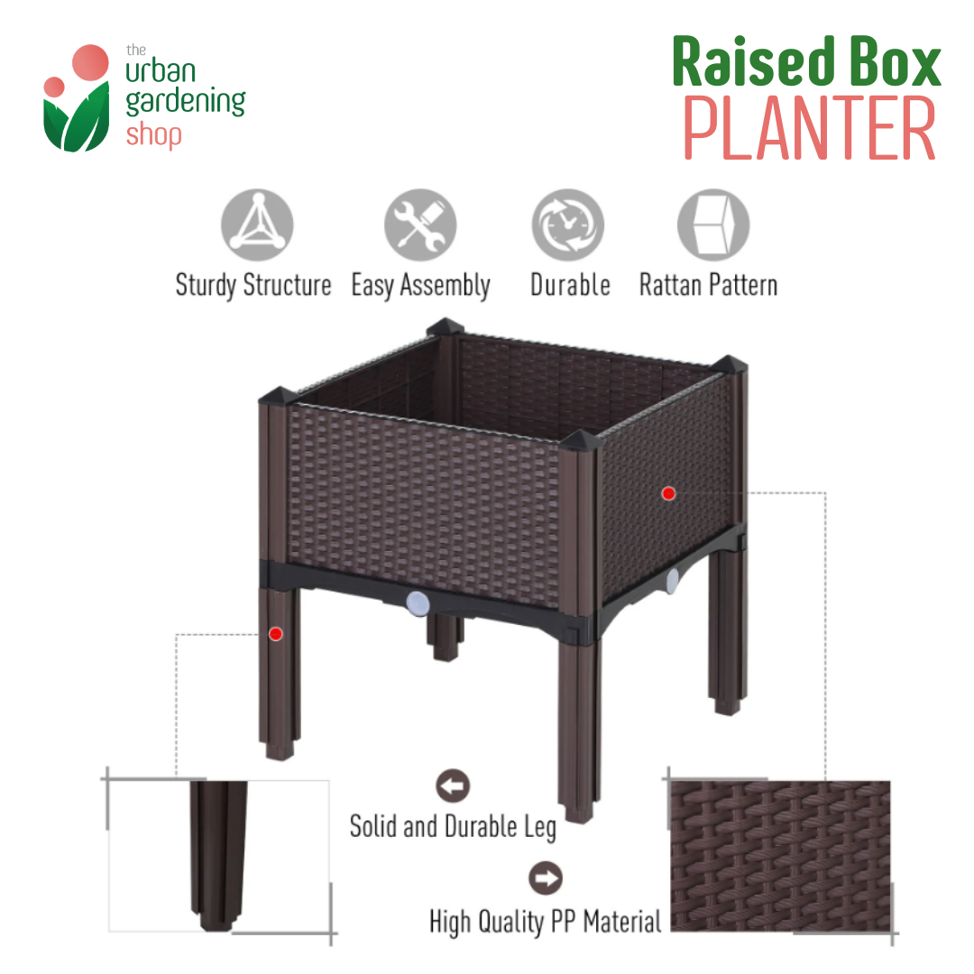 The Urban Gardening Shop Raised Box Planter With Legs - 40cm x 40cm