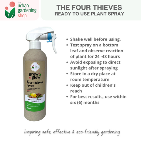 THE FOUR THIEVES BLEND All-Purpose Garden Spray -  Disinfectant, Cleaning, Misting, Air Freshener and Insect Repellant in One – For  Indoor Use