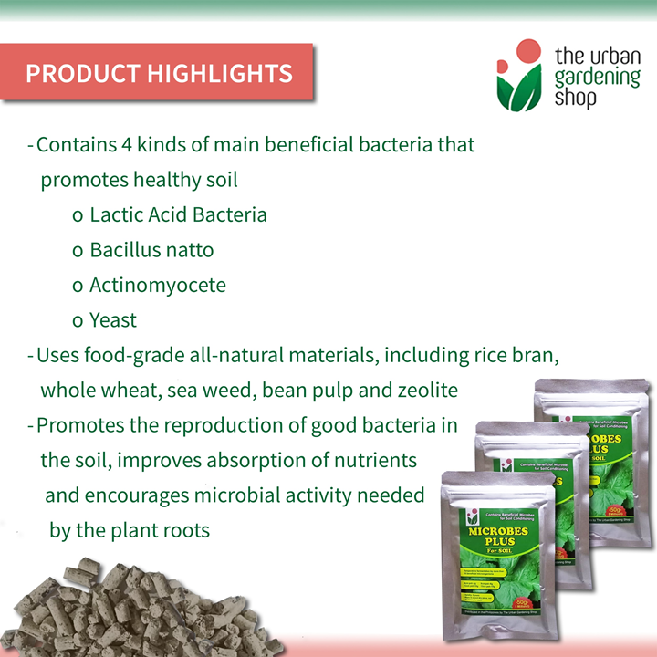 SOIL MICROBES PLUS - Contains Beneficial Micro-organisms that Help Promote Good Healthy Soil