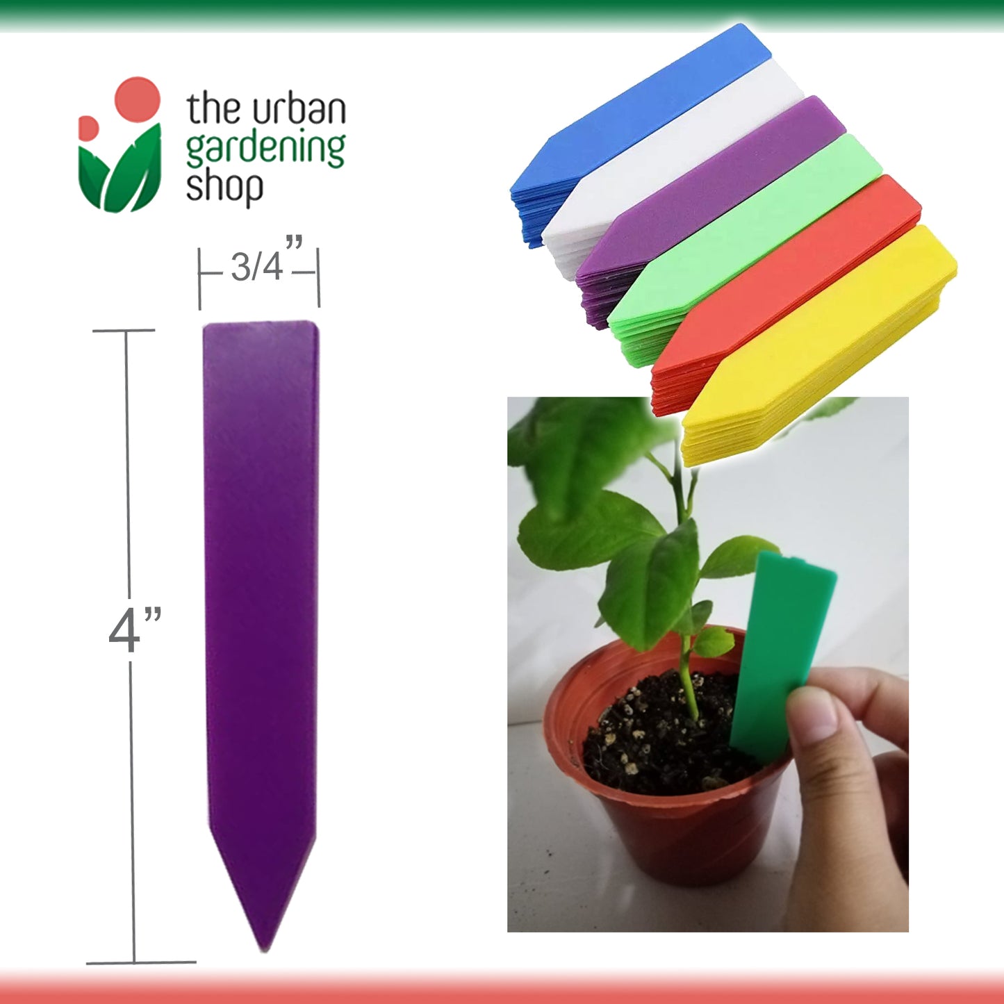 120-pieces COLORFUL 4" PLANT LABELS