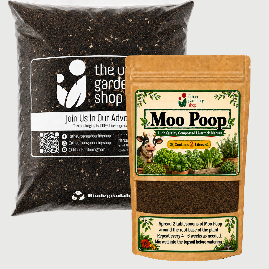 8-liter SOIL-LESS POTTING MIX FOR ALL PURPOSE   Soil-less Potting Mix (Better than Loam Soil) Plus Choice of Rabbit Manure, Chicken Manure or Worm Castings