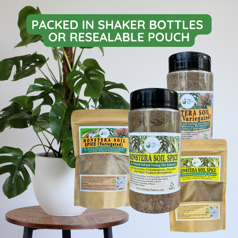 Monstera Soil Spice - All Natural Soil Additive and Plant Food for Monstera, Philodendron and other Tropical Houseplants