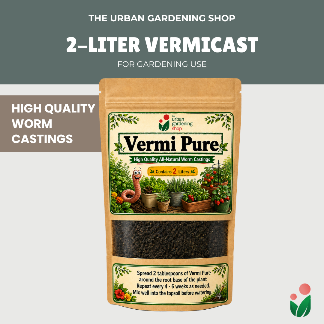 Vermi Pure Premium Worm Castings 2L – Pure Vermicast Soil Amendment for Potted Plants, Vegetables, Herbs & Houseplants