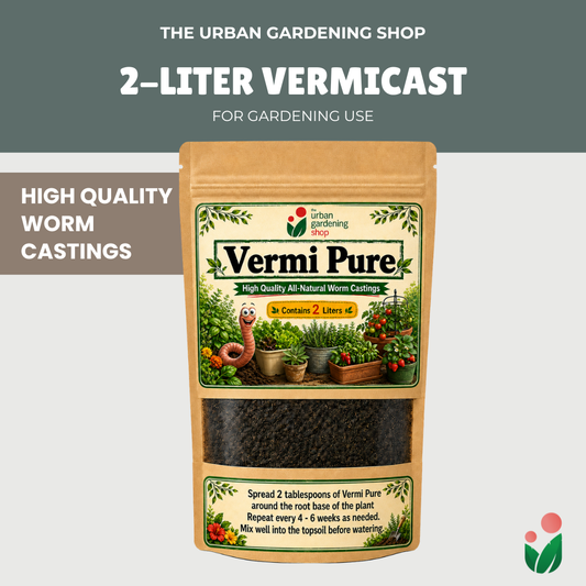 Vermi Pure Premium Worm Castings 2L – Pure Vermicast Soil Amendment for Potted Plants, Vegetables, Herbs & Houseplants