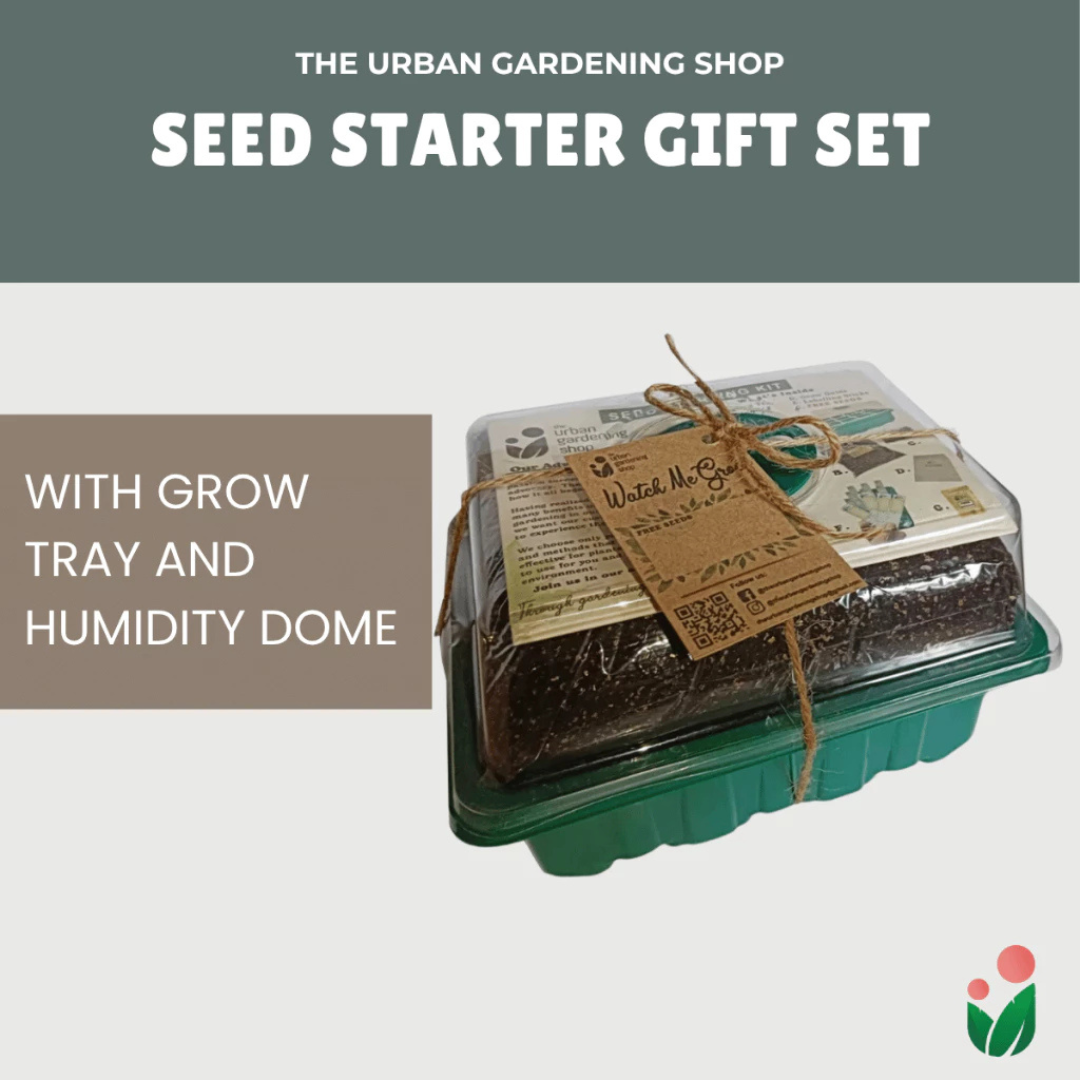 SEED GROW KIT with Tray and Humidity Dome- Includes Potting Mix, Seedling Tags and Free Seeds