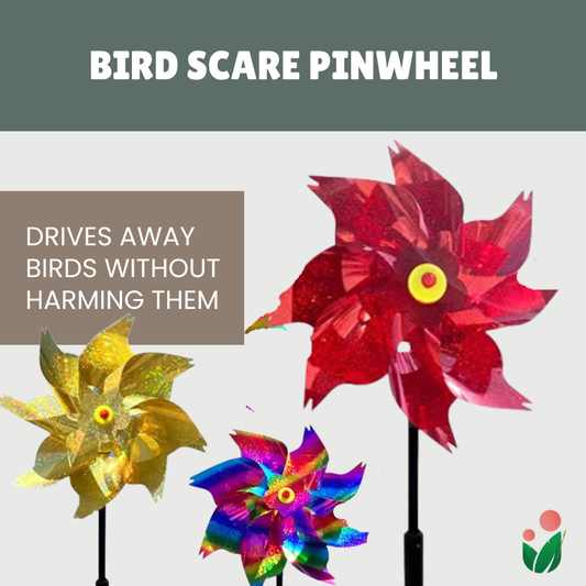 Bird Scare Pinwheel for Home Gardens (Keeps birds off your garden)
