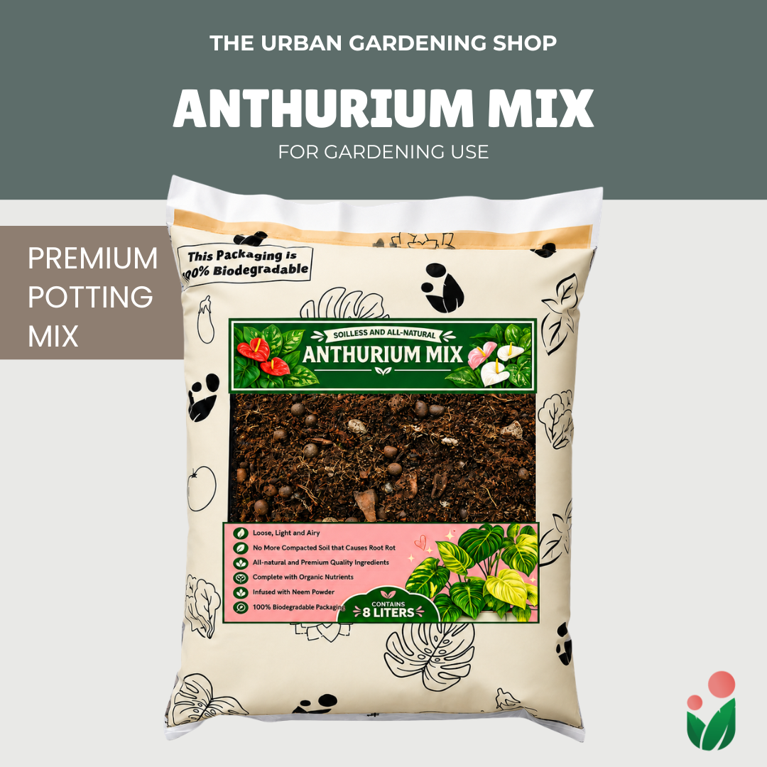 Anthurium Soilless Potting Mix 8L | Premium Airy Chunky Well Draining Growing Media with Peat Moss, Coco Chunks, Pine Bark, Perlite, Pumice, Neem and Beneficial Microbes| Soilless Media for Anthurium, Aroids & Houseplants
