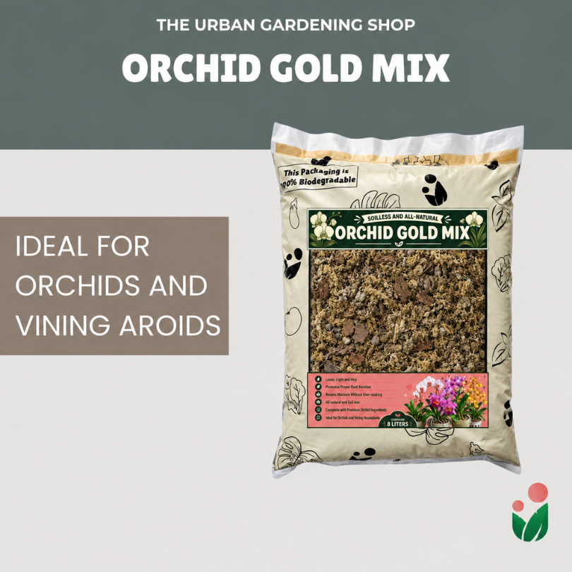 8L Orchid Gold Mix - Premium Soilless Growing Medium for Orchids and Aroids - Potting substrate for growing orchids and tropical aroid plants in containers | The Urban Gardening Shop
