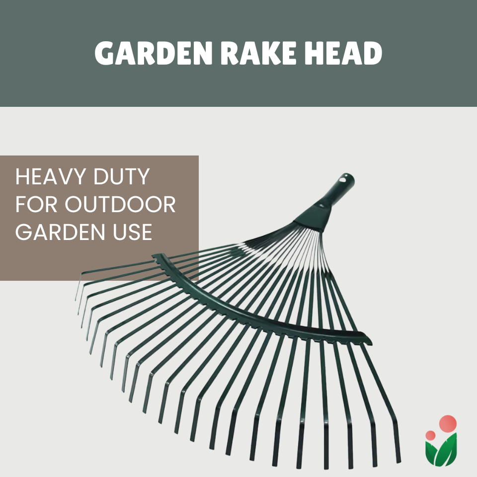Head Band Rake Heavy Duty Garden Rake Head for Backyard Lawn Gardens (Pole not includ ...