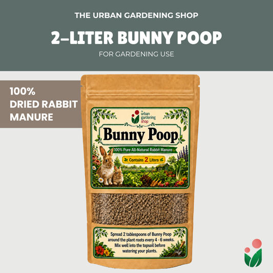 Bunny Poop Dried Rabbit Manure 2L | All Natural  Chemical Free Non Toxic Soil Amendment and Organic Plant Nutrient for All Types of Plants including Herbs, Vegetables, Ornamental Plants, Succulents and Tropical Houseplants