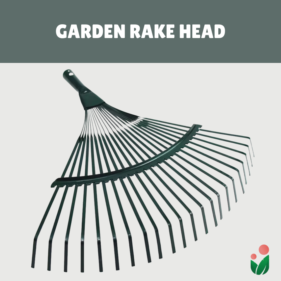 Heavy Duty Garden Rake Head for Backyard Lawn Gardens  (Pole not included)
