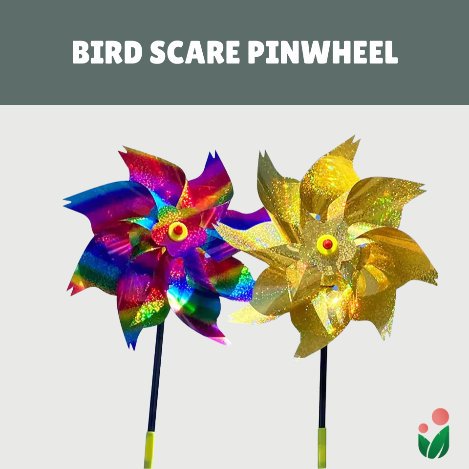 Bird Scare Pinwheel for Home Gardens (Keeps birds off your garden)
