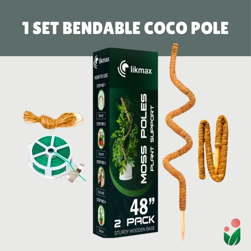 Premium 48" Bendable Coco Poles For Plant Support