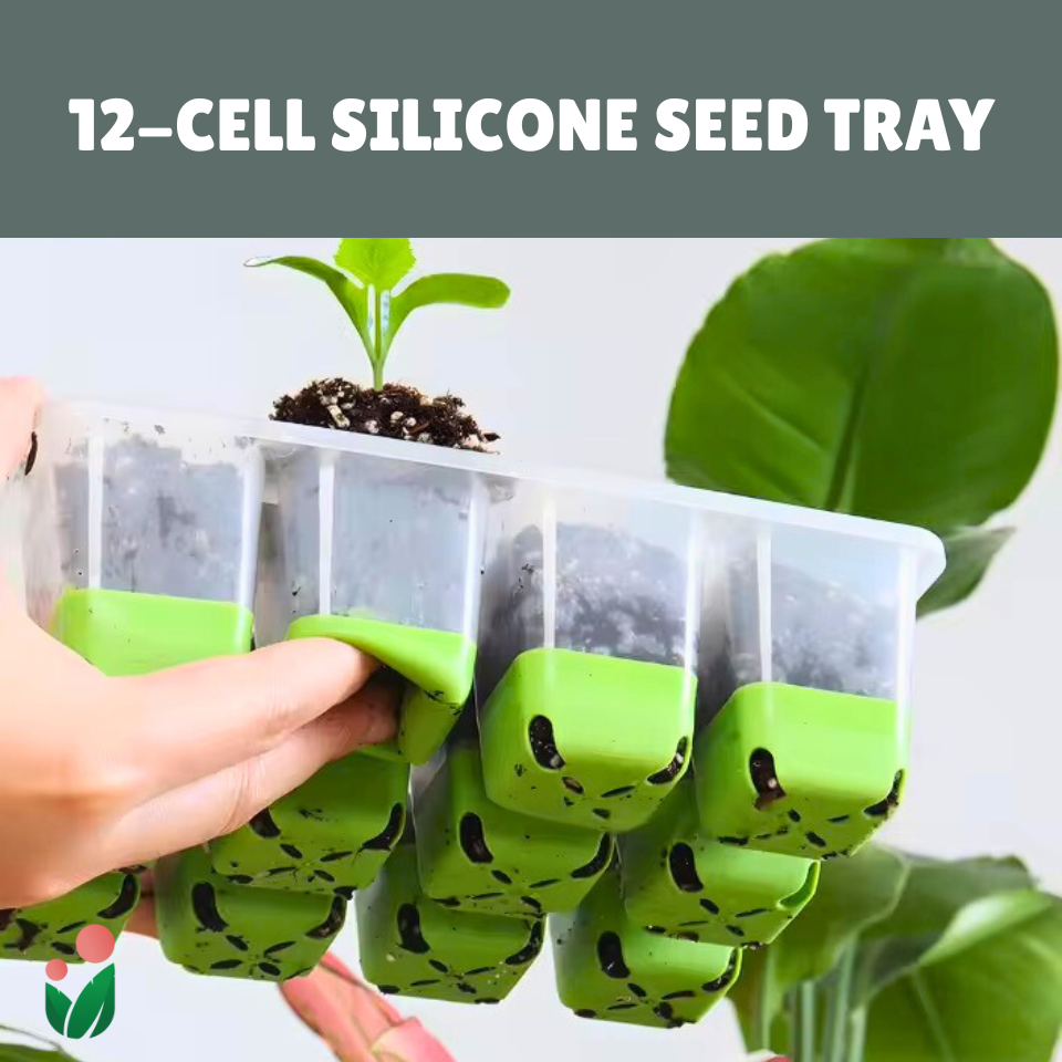 12-cell Premium Silicon Seed Starter Tray