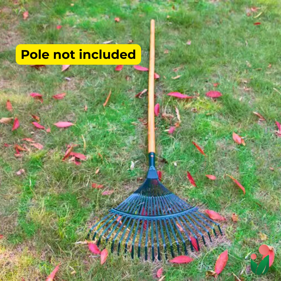 Heavy Duty Garden Rake Head for Backyard Lawn Gardens  (Pole not included)
