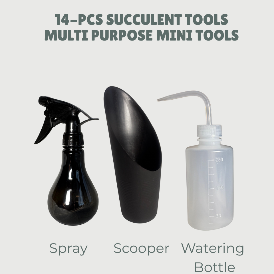 14- pcs Succulent Tools (Premium Black)