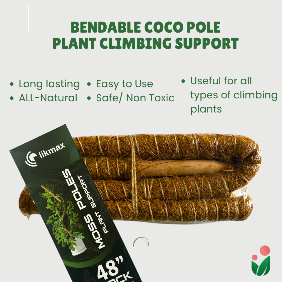 Premium 48" Bendable Coco Poles For Plant Support