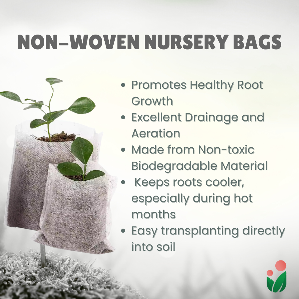 non woven plant 25 pcs Non Woven Fabric Seedling Nursery Pots – Urban Gardening Mom