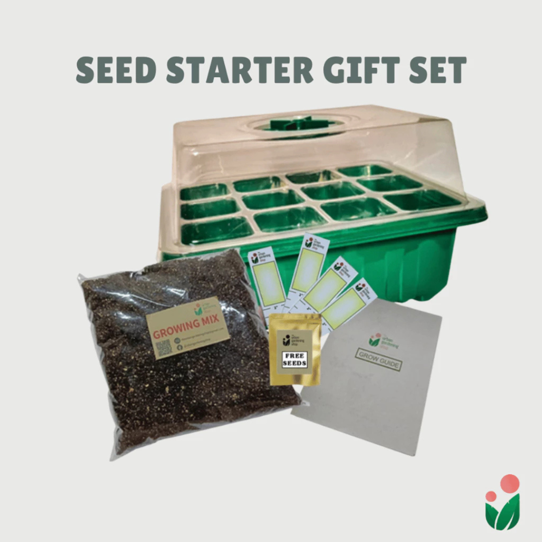 SEED GROW KIT with Tray and Humidity Dome- Includes Potting Mix, Seedling Tags and Free Seeds