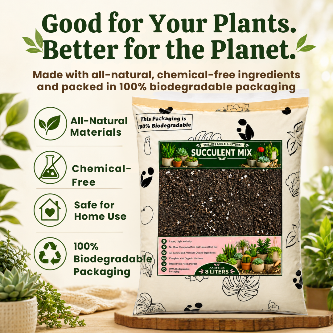 8-liter PREMIUM SUCCULENT POTTING MIX - High Quality Soilless Media for Cacti and Succulents