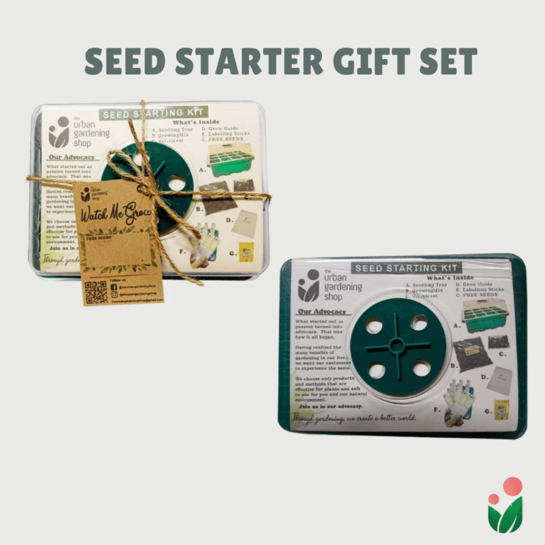 SEED GROW KIT with Tray and Humidity Dome- Includes Potting Mix, Seedling Tags and Free Seeds