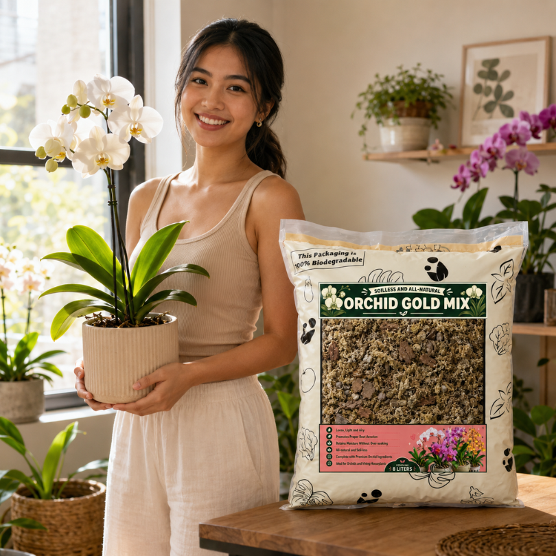 8L Orchid Gold Mix - Premium Soilless Growing Medium for Orchids and Aroids - Potting substrate for growing orchids and tropical aroid plants in containers | The Urban Gardening Shop