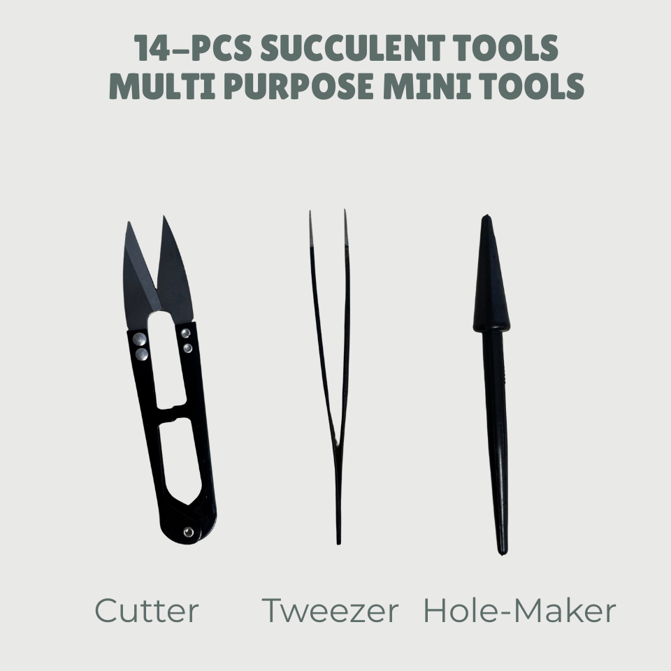 14- pcs Succulent Tools (Premium Black)