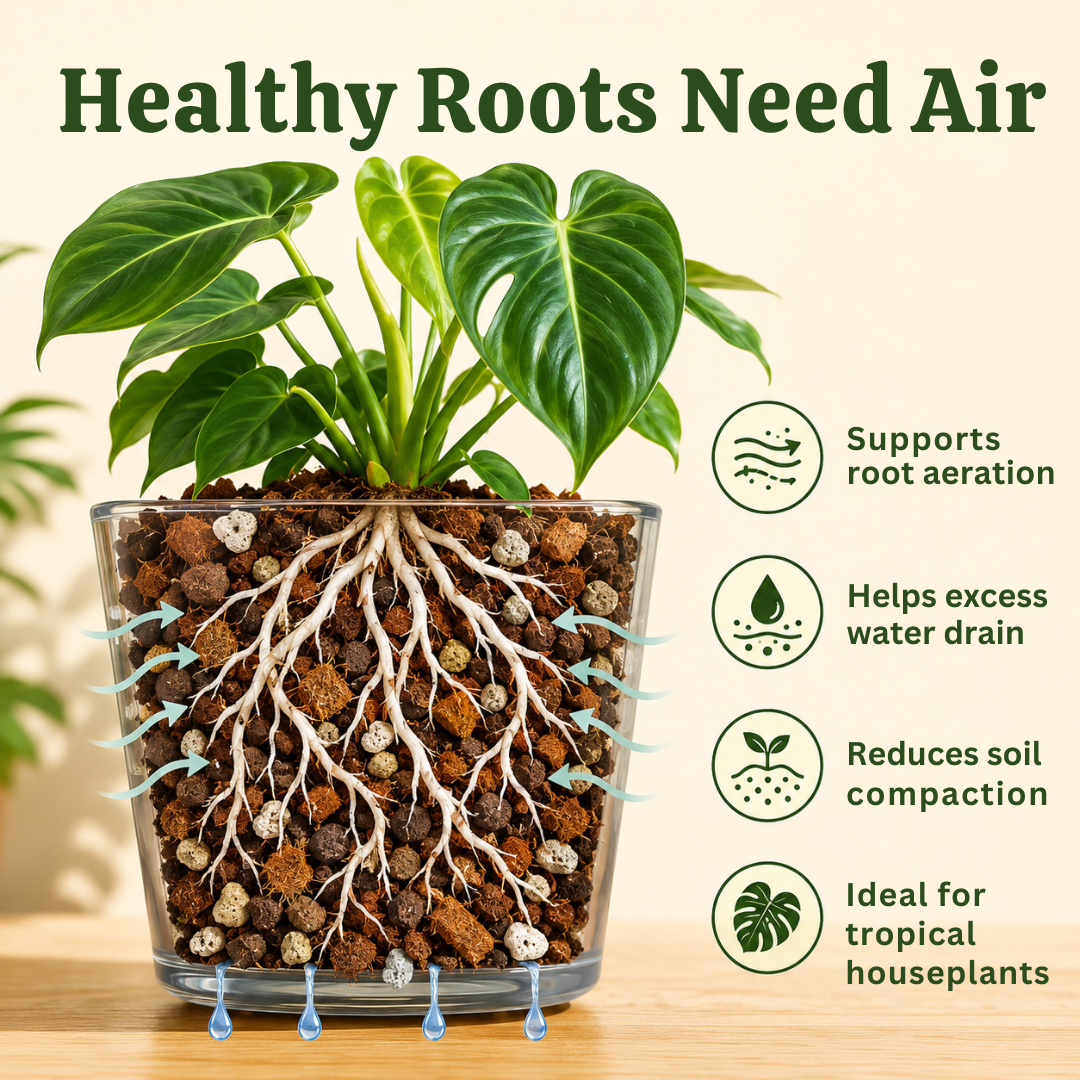8L Aroid Potting Mix [Aroid Mix] for Monstera, Philodendron, Alocasia, Syngonium & Most Types of Tropical Aroid Houseplants | Chunky Well-Draining Soil Media | Better Alternative to Garden Soil or Loam Soil