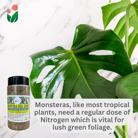 Monstera Soil Spice - All Natural Soil Additive and Plant Food for Monstera, Philodendron and other Tropical Houseplants