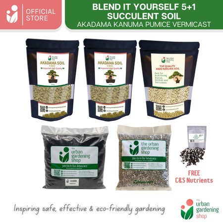 The Urban Gardening Shop 5+1 Pack "Blend it Yourself" Premium Mix for Cactus And Succulents