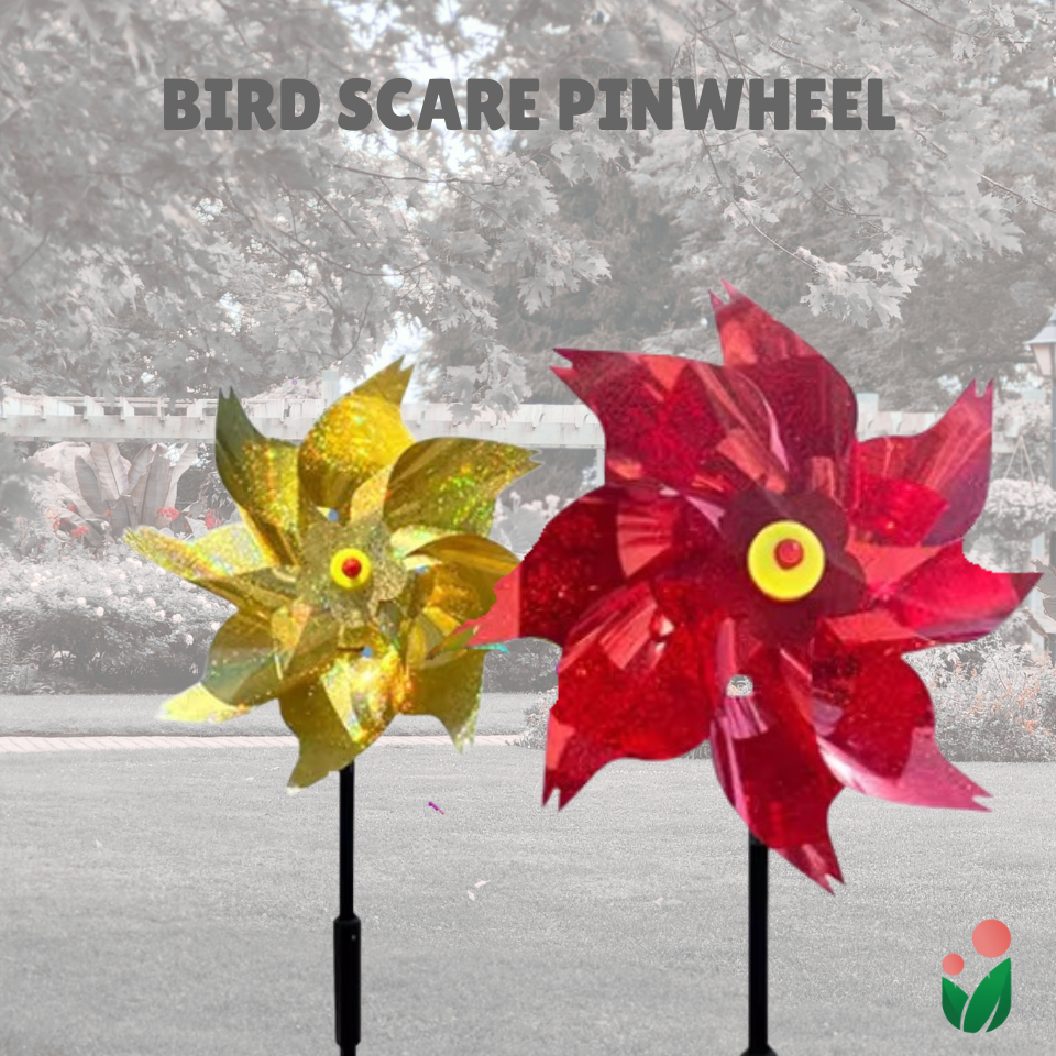 Bird Scare Pinwheel for Home Gardens (Keeps birds off your garden)