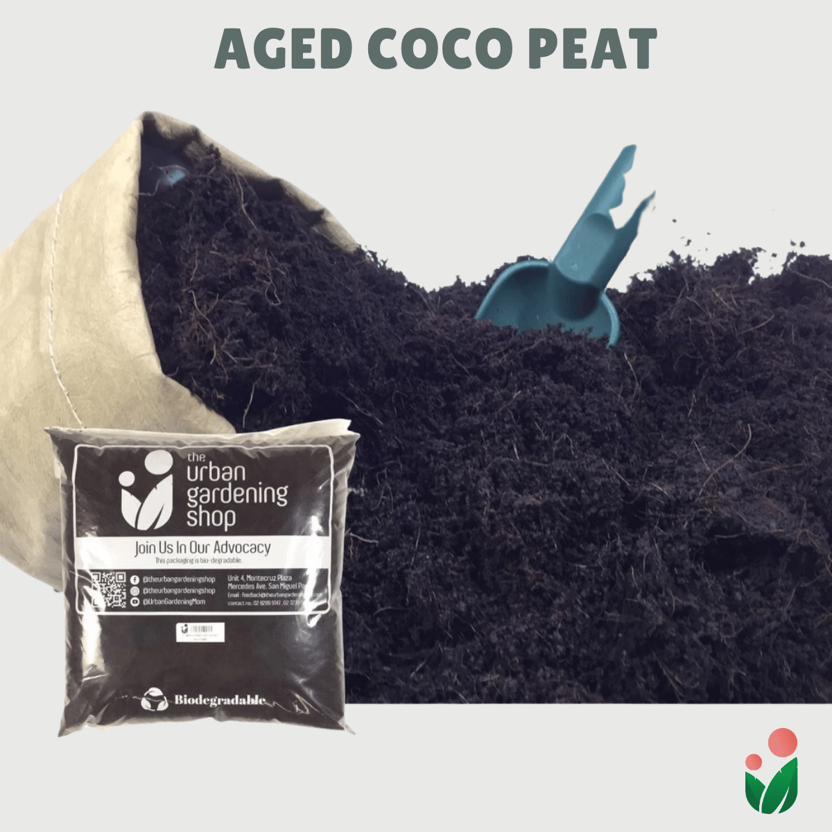 Aged Composted Coco Peat - Soil Substitute for Potted Plants