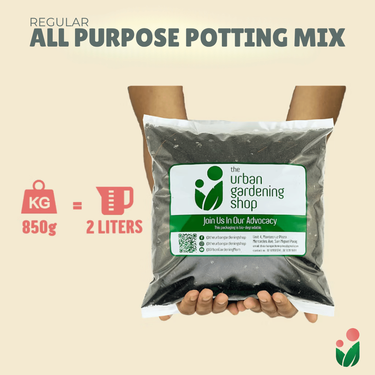 2-liter SOIL-LESS POTTING MIX FOR ALL PURPOSE -  Best Growing Media for Potted Plants (Better than Garden Soil or Loam Soil)