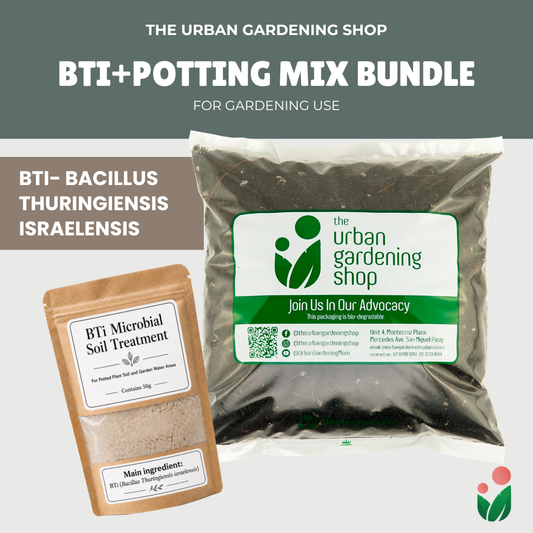 2L Soilless Potting Mix  [Plus BTi Microbial Soil Treatment Bundle] | Mosquito Larvae| Fungus Gnats|