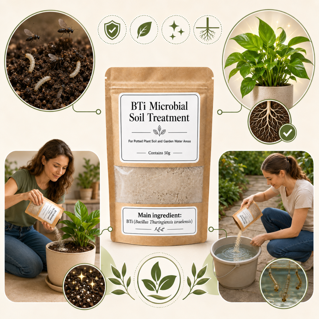 2L Soilless Potting Mix  [Plus BTi Microbial Soil Treatment Bundle] | Mosquito Larvae| Fungus Gnats|