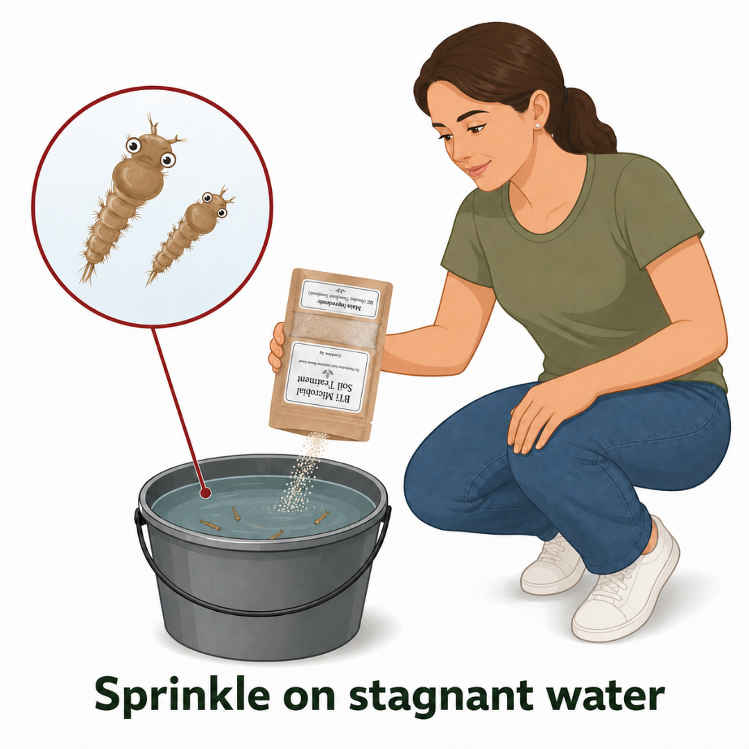 2L Soilless Potting Mix  [Plus BTi Microbial Soil Treatment Bundle] | Mosquito Larvae| Fungus Gnats|