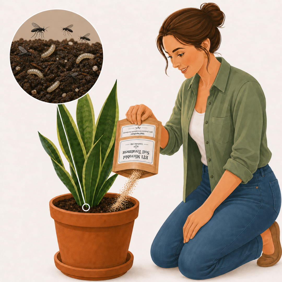 2L Soilless Potting Mix  [Plus BTi Microbial Soil Treatment Bundle] | Mosquito Larvae| Fungus Gnats|