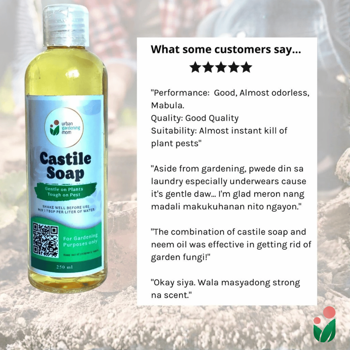LIQUID CASTILE SOAP  Organic Pesticide, Safe, Environment-friendly and Non-toxic Pest Control for the Garden