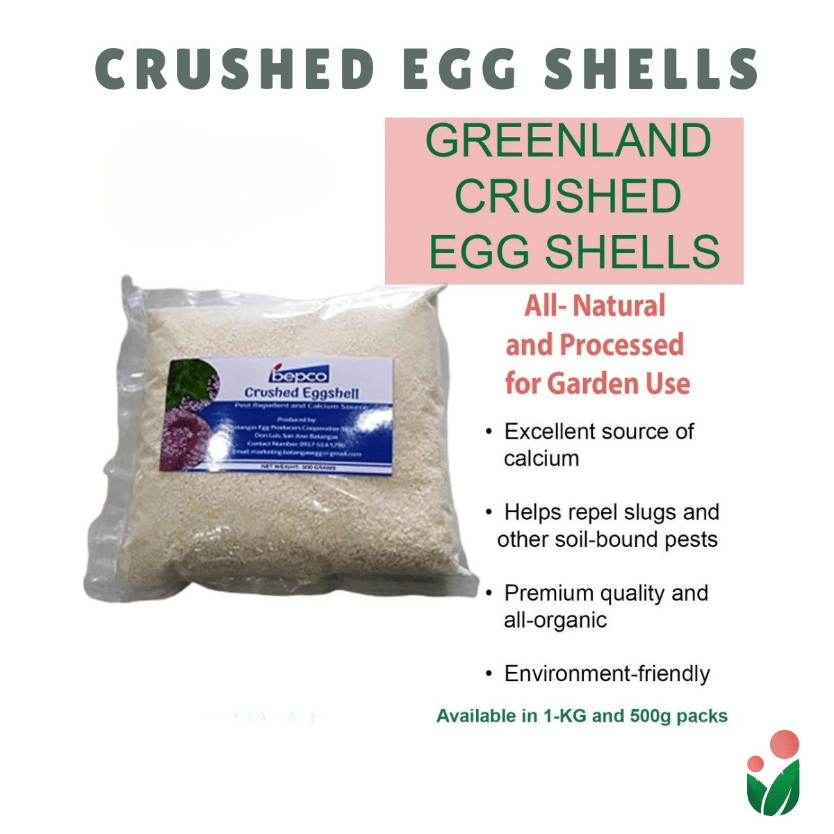 CRUSHED EGG SHELLS All-Natural Calcium-Rich Plant Nutrient