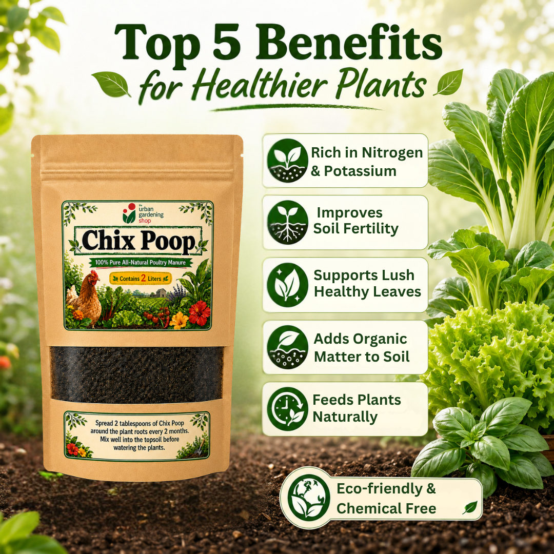 Chix Poop - Composted Chicken Manure 2L| Soil Amendment| Organic Plant Booster | Home Gardening Safe
