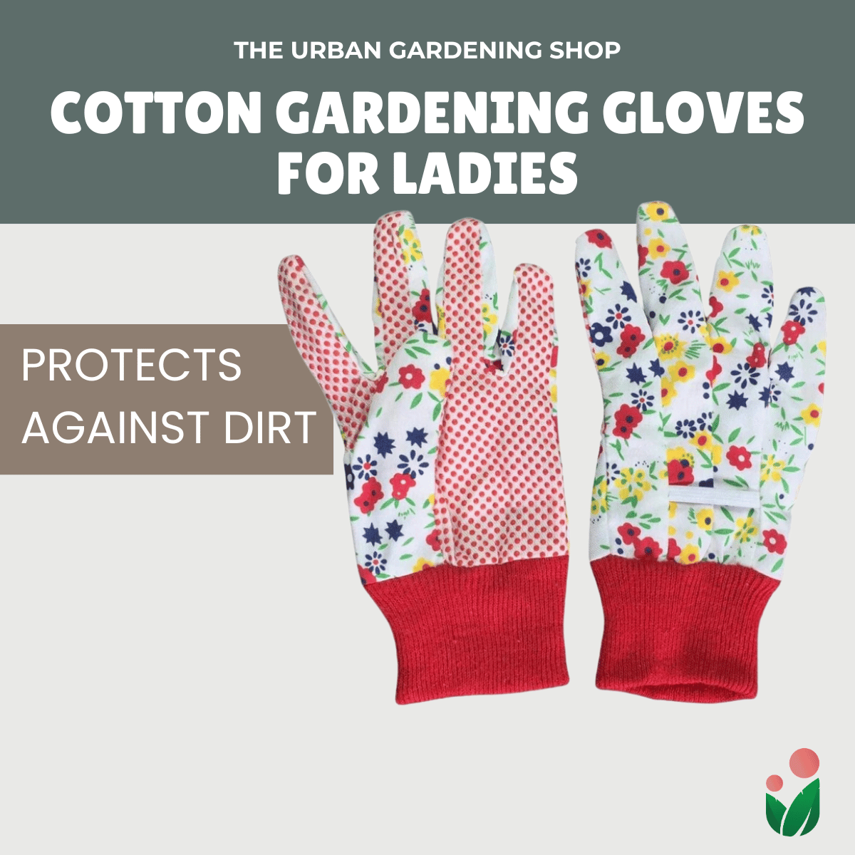Cotton Floral Gardening Gloves for Ladies |  Protects against Dirt, Grime, and other Harmful Substances