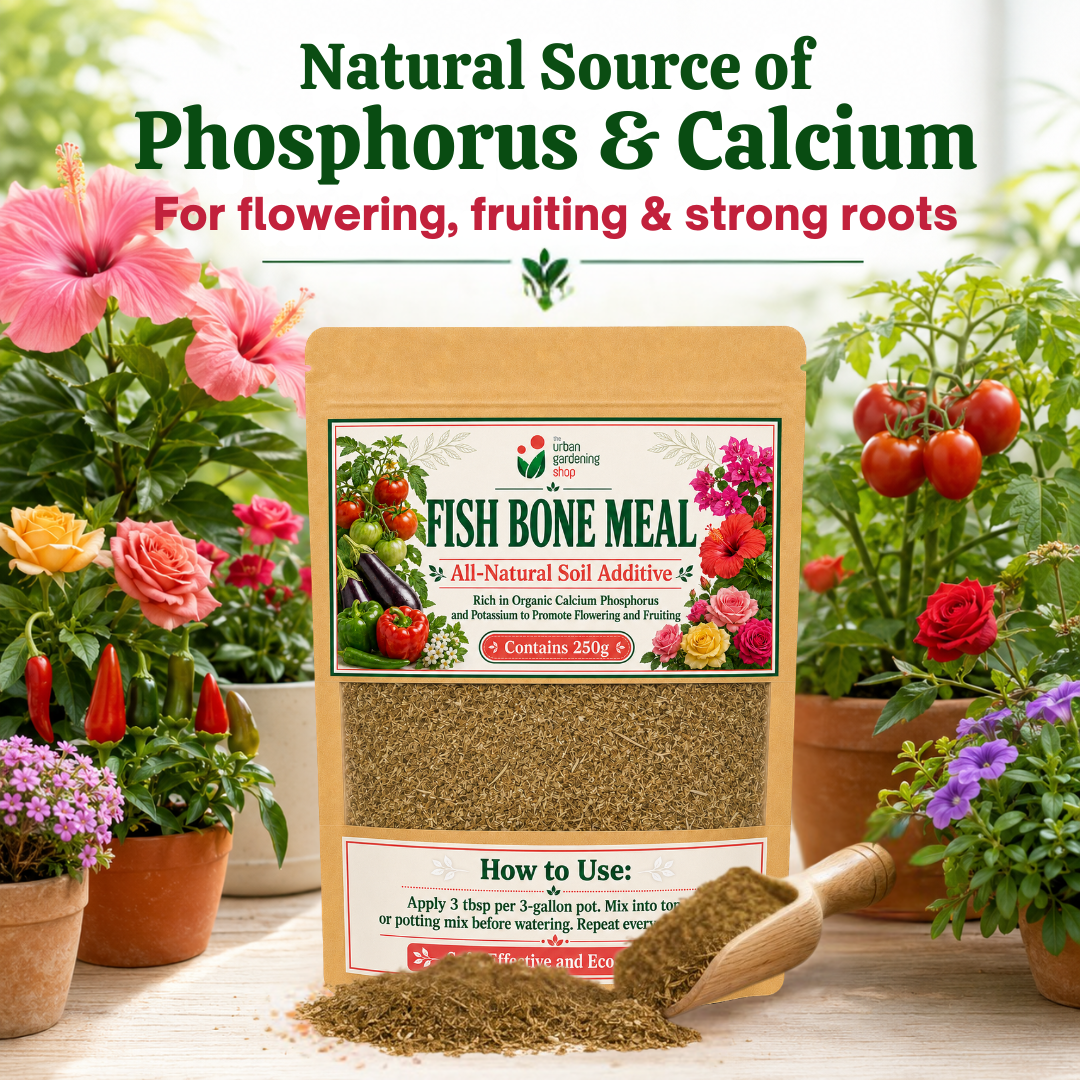 Fish Bone Meal - All-Natural Soil Additive Rich in Phosphorus and Calcium For Flowering, & Fruiting